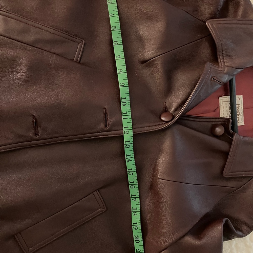 New England Sportswear Co. Women's Brown Leather Jacket/Car Coat. Fully Lined. - Picture 7 of 7